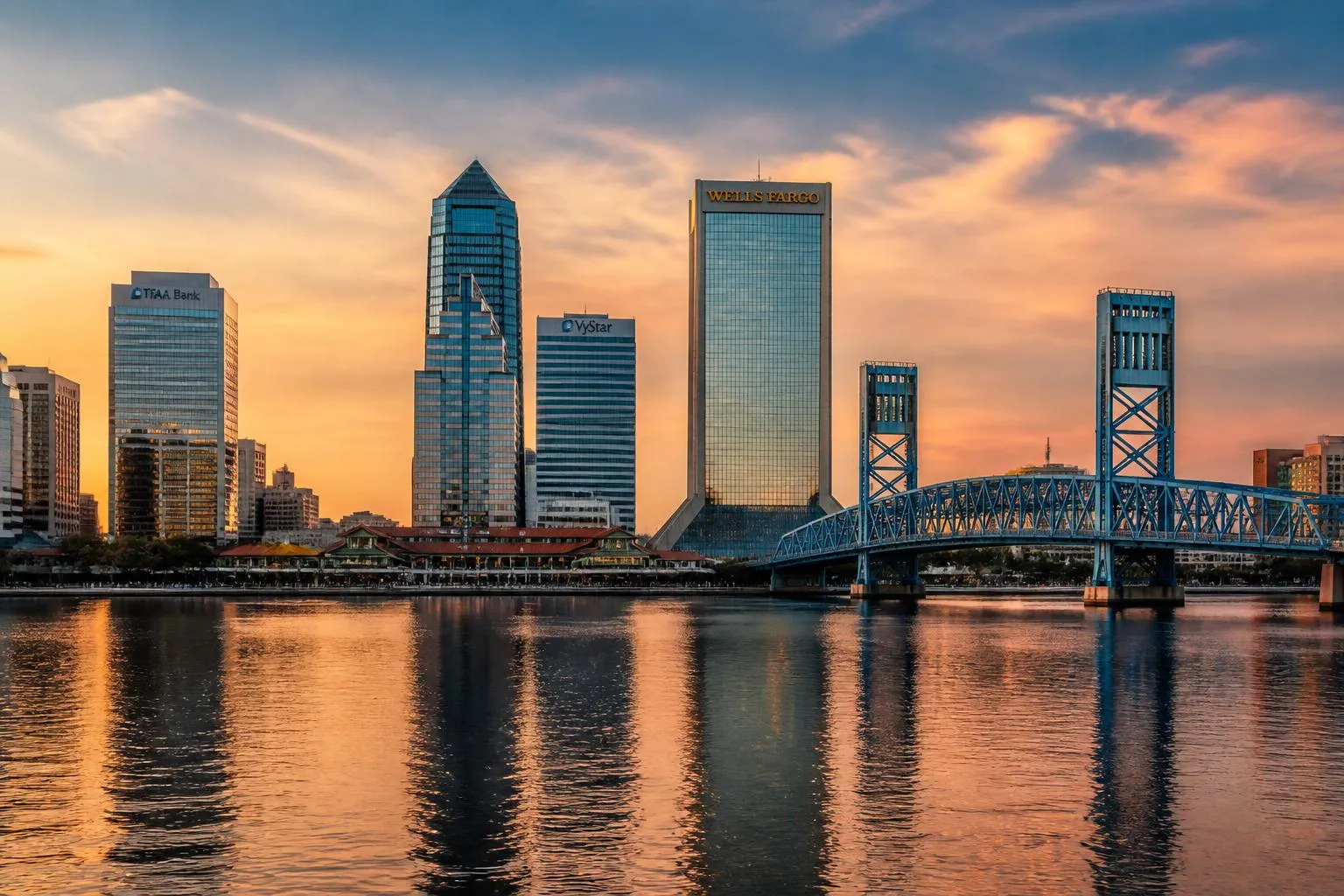 Downtown Jacksonville skyline along the St. Johns River